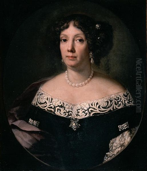 Portrait of a lady in black Oil Painting by Jacob Ferdinand Voet