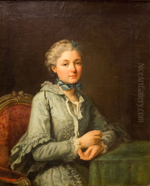 Portrait d'Innocente Guillemette de Rosnyvinen de Pire Oil Painting by Charles-Andre van Loo