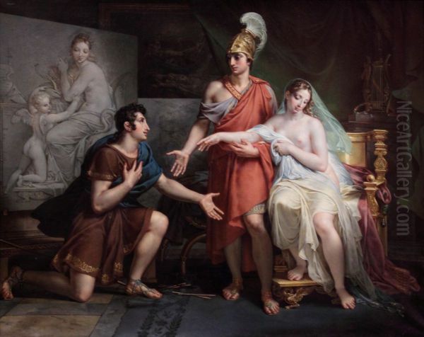 Alexandre le Grand cedant Campaspe a Apelle Oil Painting by Charles Meynier