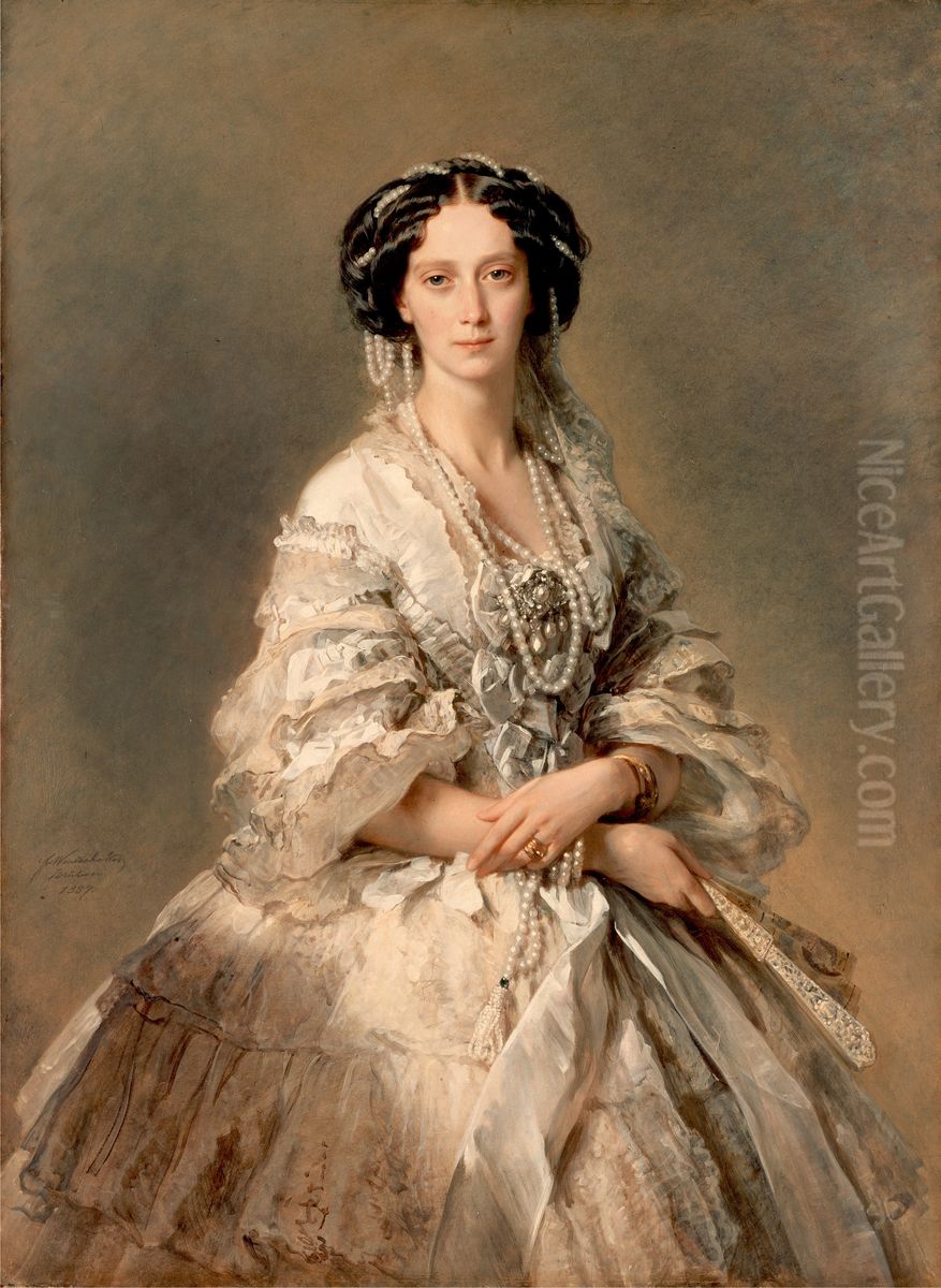 Portrait of Empress Maria Alexandrovna Oil Painting by Franz Xavier Winterhalter Portrait of Empress Maria Alexandrovna Oil Painting by Franz Xavier Winterhalter