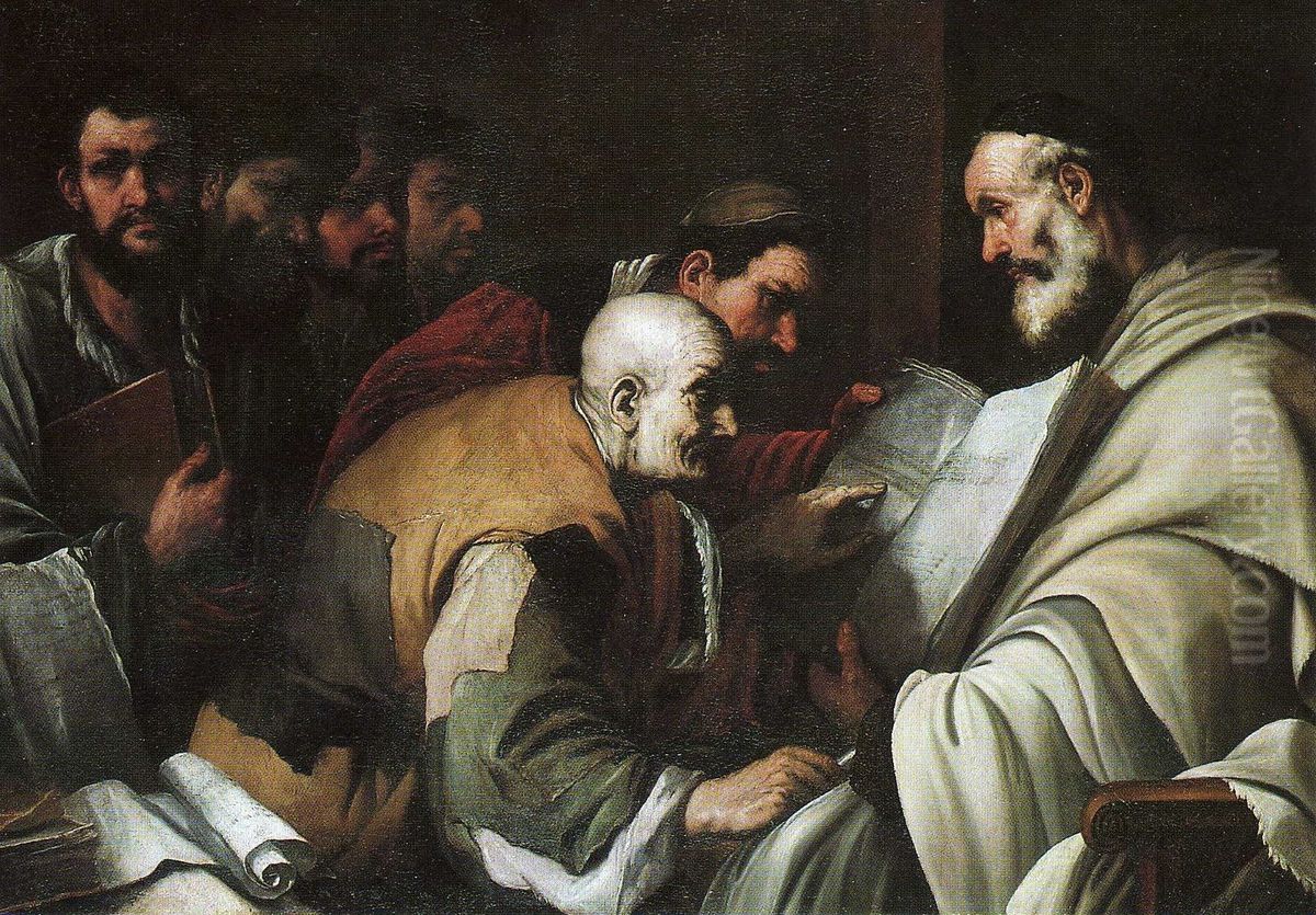 Dispute of Theologians Oil Painting by Luca Giordano
