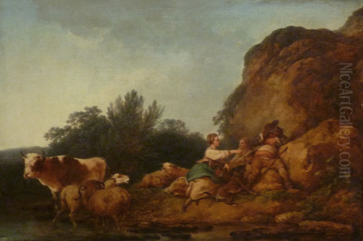 The Cherry Eater Oil Painting by Philip James de Loutherbourg