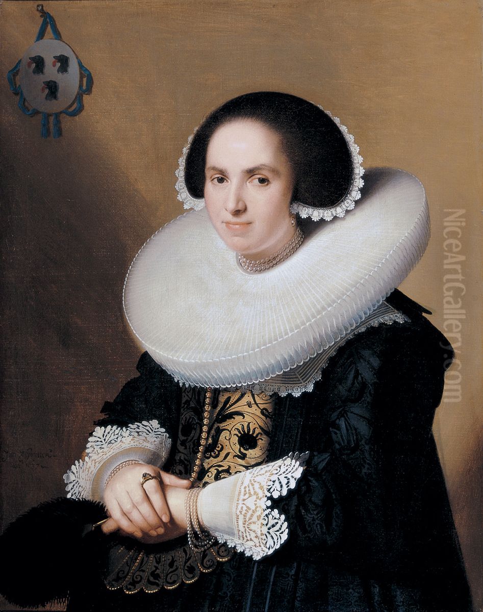 Portrait of Willemina van Braeckel Oil Painting by Johannes Cornelisz Verspronck