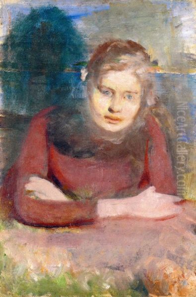 Aasta Carlsen Oil Painting by Edvard Munch
