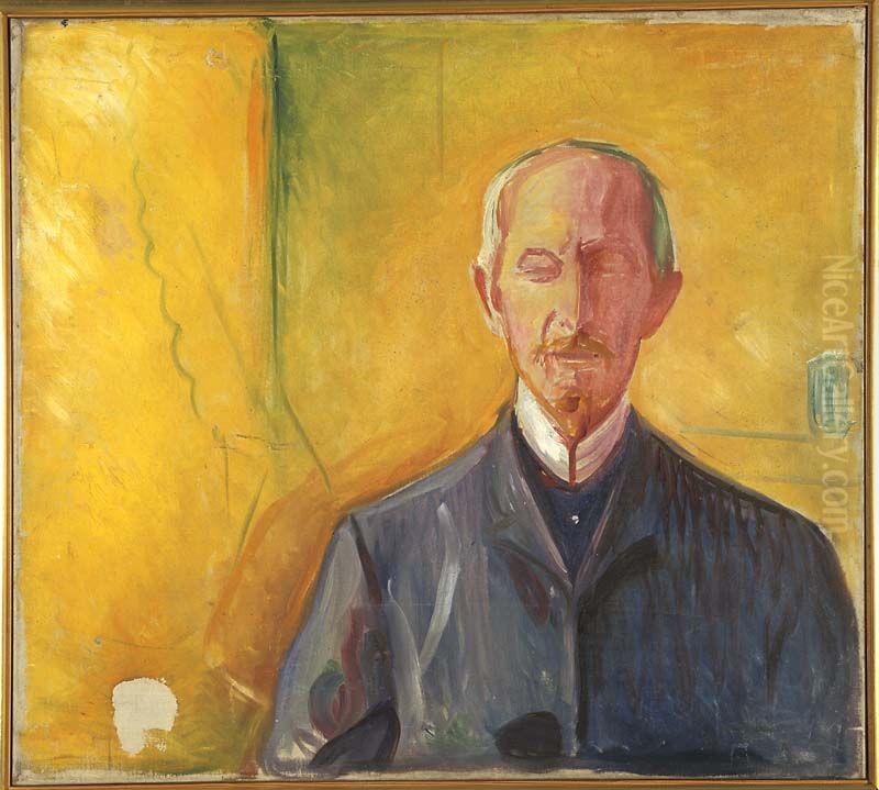 Albert Kollmann Oil Painting by Edvard Munch