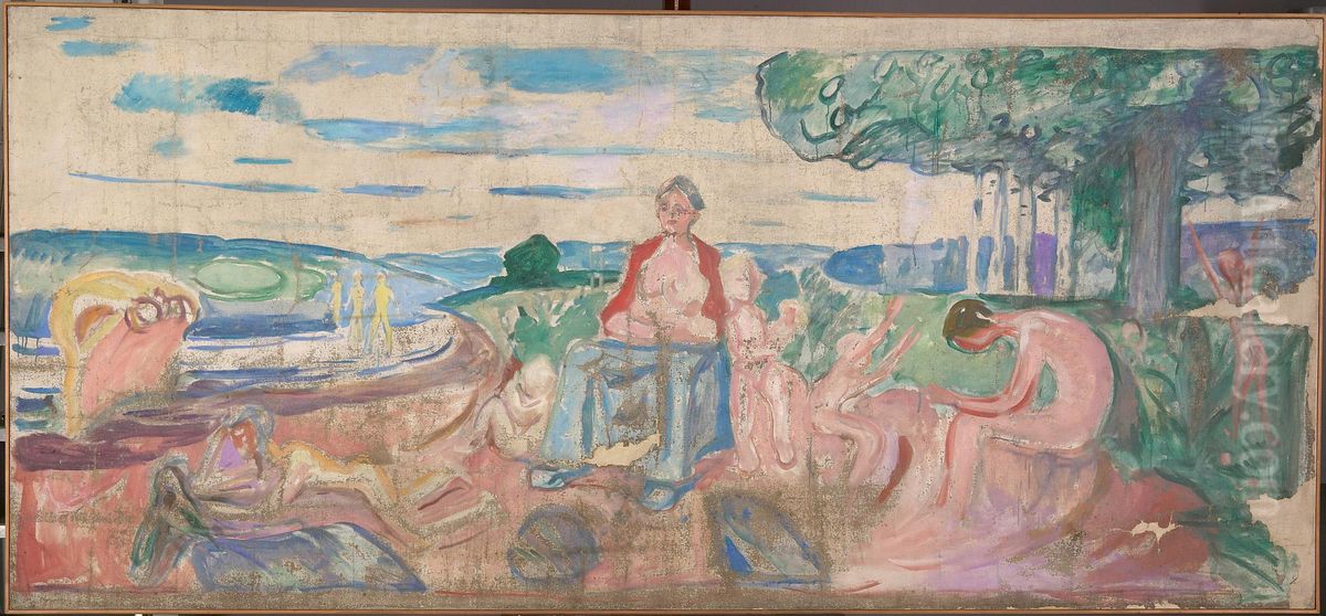 Alma Mater Oil Painting by Edvard Munch