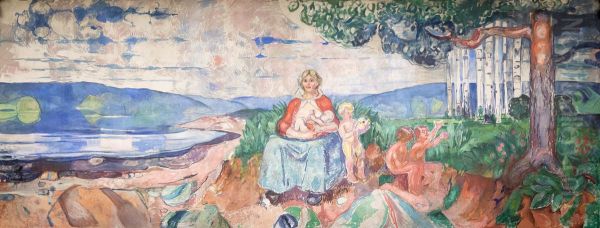 Alma Mater Oil Painting by Edvard Munch