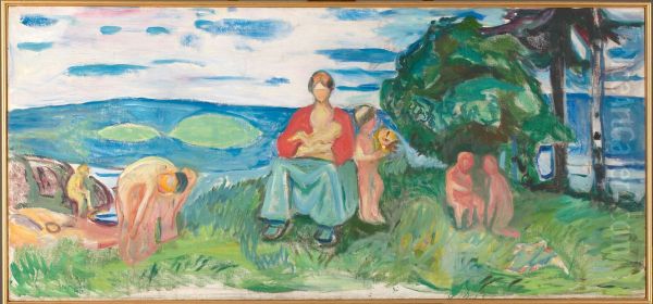 Alma Mater Oil Painting by Edvard Munch