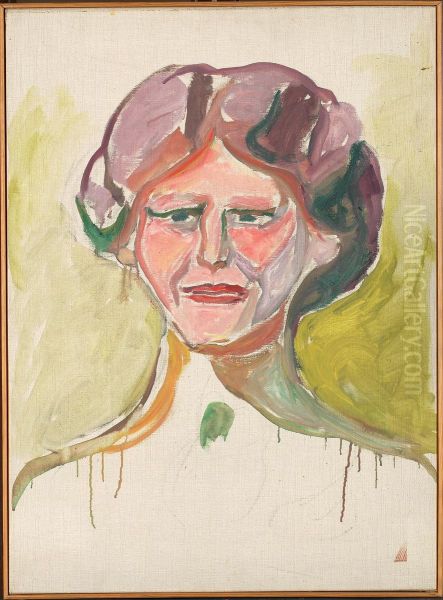 Portrait Study Oil Painting by Edvard Munch