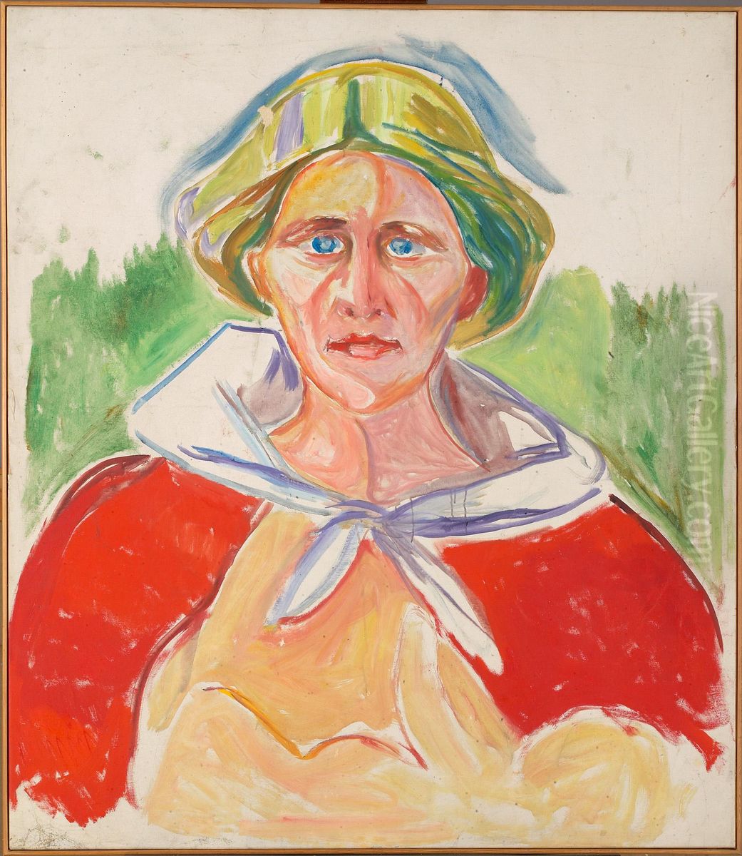 Portrait Study Oil Painting by Edvard Munch