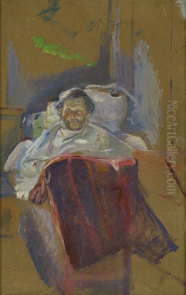 Andreas Bjolstad Oil Painting by Edvard Munch