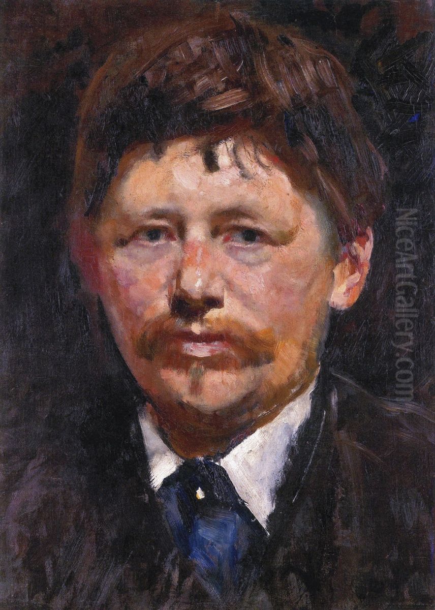 Andreas Singdahlsen Oil Painting by Edvard Munch