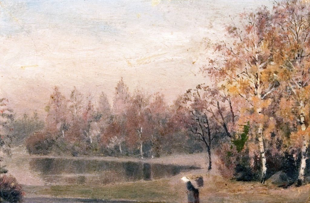 Autumn in the Forest Oil Painting by Edvard Munch