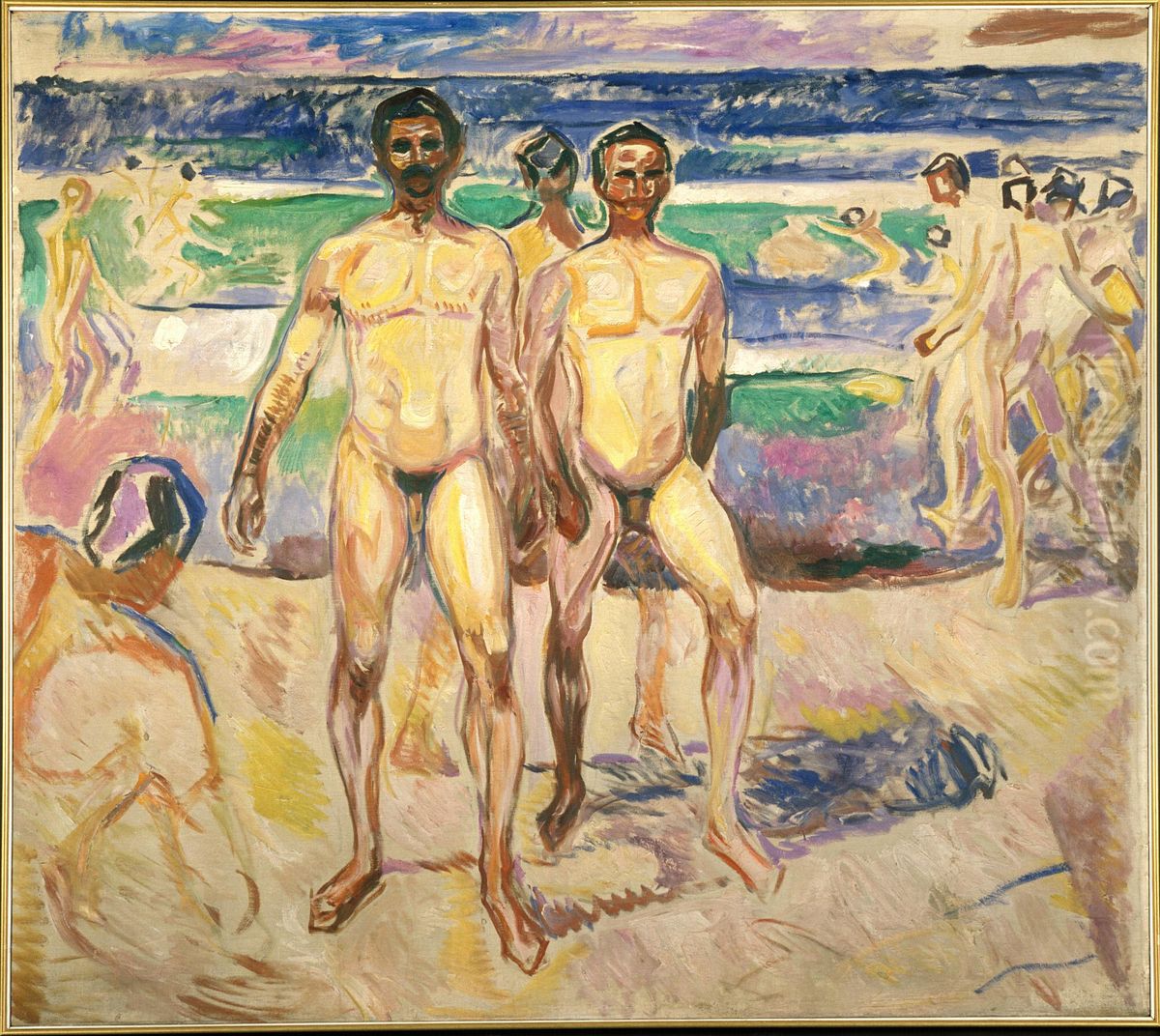 Bathing Men Oil Painting by Edvard Munch