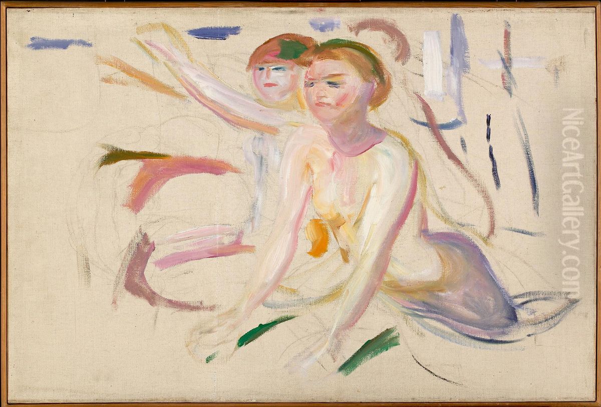 Bathing Women Oil Painting by Edvard Munch