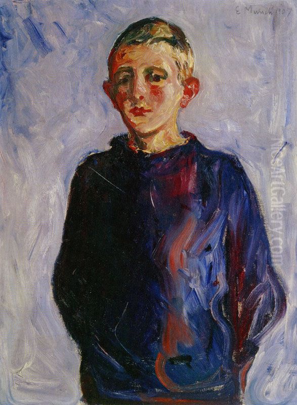 Boy from Warnemunde Oil Painting by Edvard Munch
