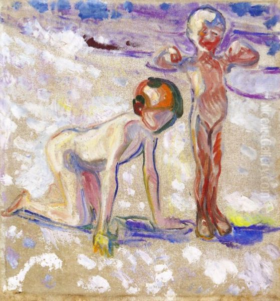 Childhood Oil Painting by Edvard Munch
