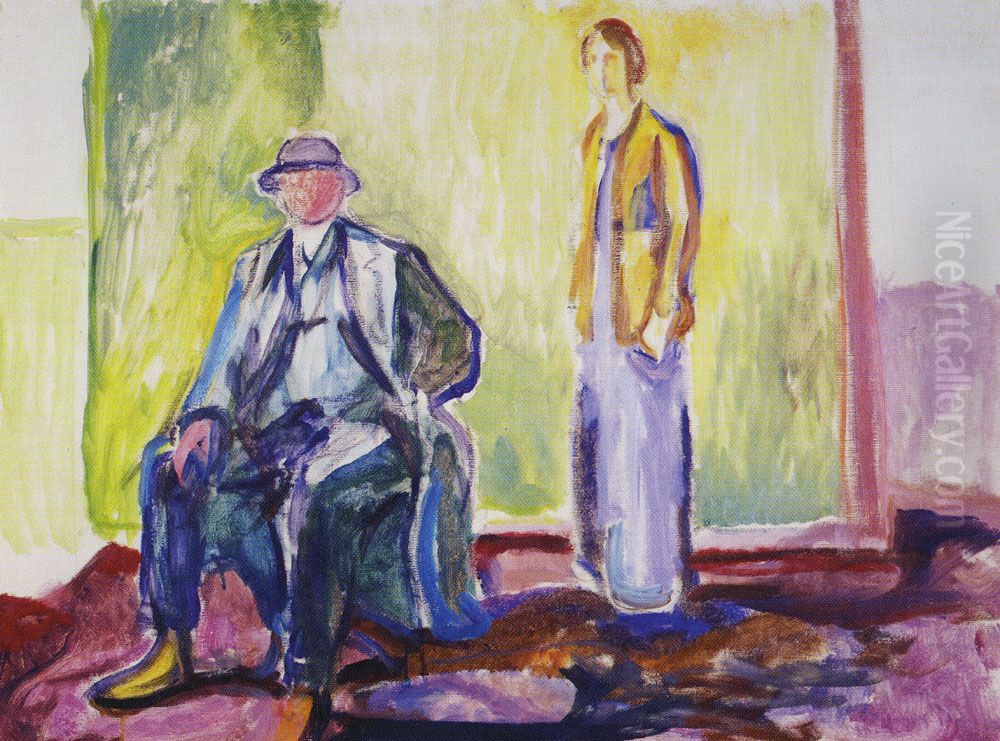Christian and Hjordis Gierloff Oil Painting by Edvard Munch