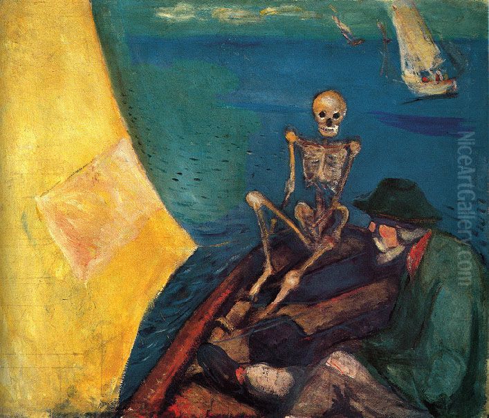 Death at the Helm Oil Painting by Edvard Munch