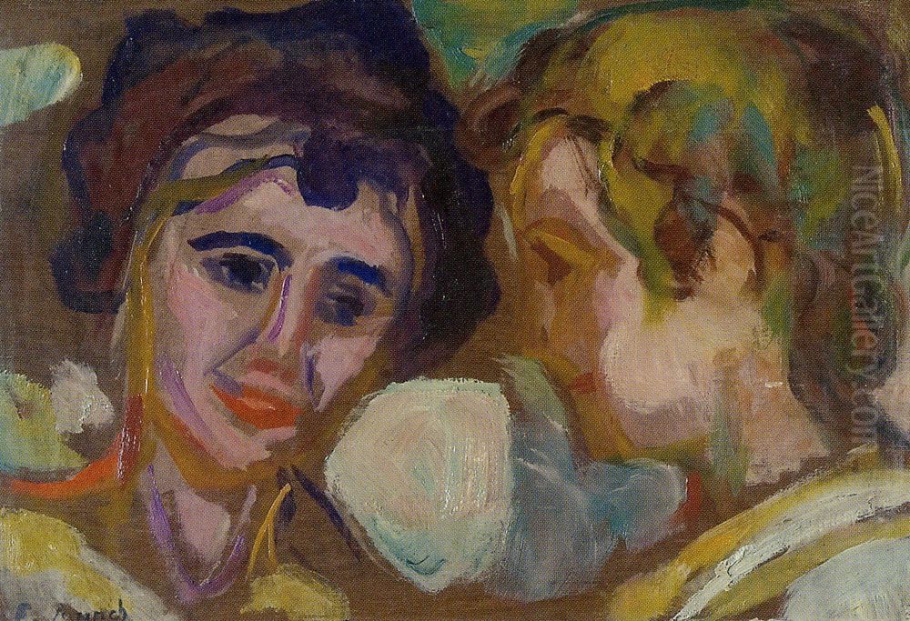 Double Portrait Oil Painting by Edvard Munch