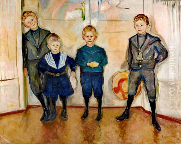 Dr. Linde's Sons Oil Painting by Edvard Munch