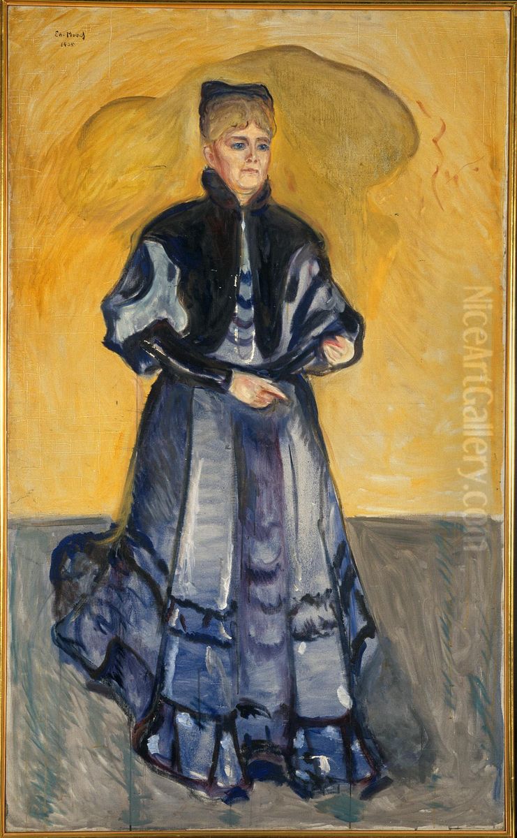 Elisabeth Forster-Nietzsche Oil Painting by Edvard Munch