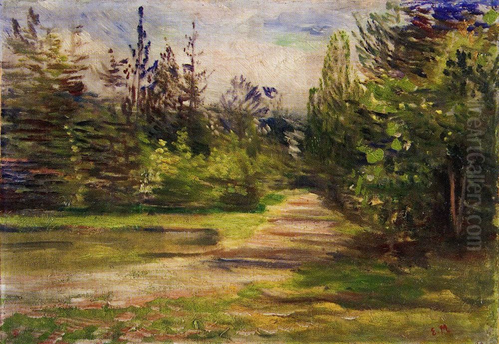 Forest Landscape Oil Painting by Edvard Munch