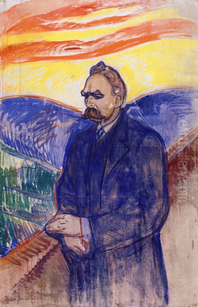 Friedrich Nietzsche Oil Painting by Edvard Munch