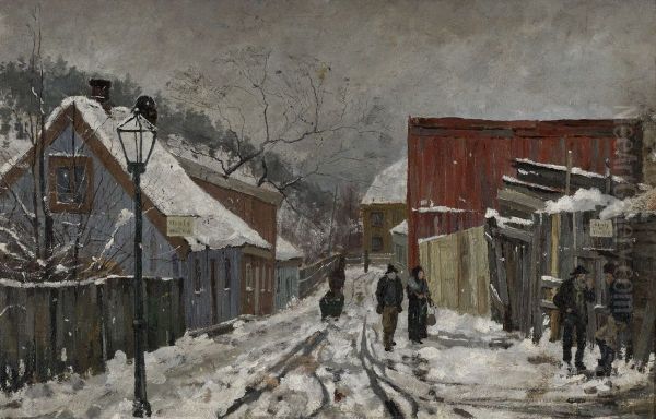 Fra Saxegardsgate Oil Painting by Edvard Munch