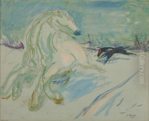Galloping White Horse