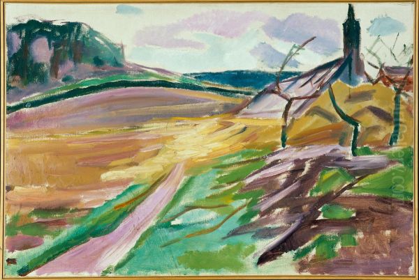Greenhouse in Autumn Oil Painting by Edvard Munch