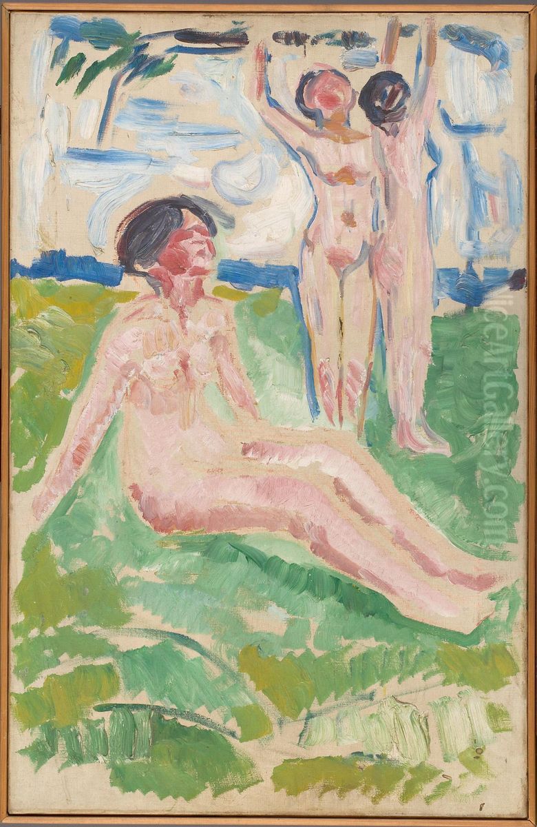 Harvesting Women Oil Painting by Edvard Munch
