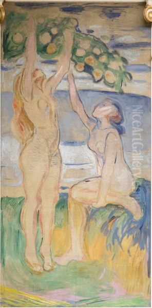 Hostende kvinner Oil Painting by Edvard Munch