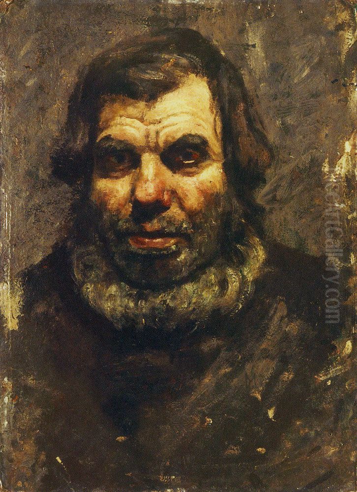 Head of an Old Man with Beard Oil Painting by Edvard Munch