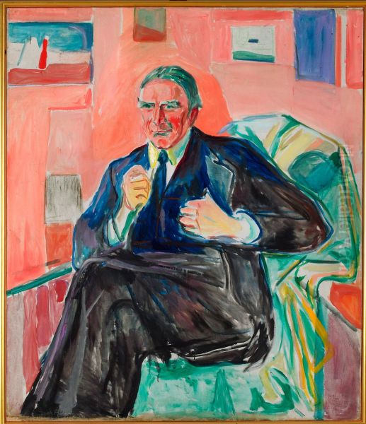 Henrik Bull Oil Painting by Edvard Munch