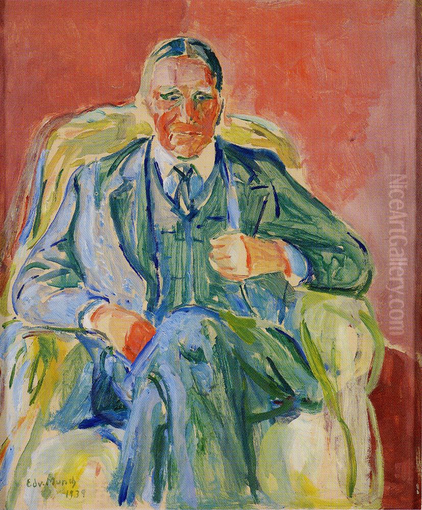 Henrik Bull Oil Painting by Edvard Munch