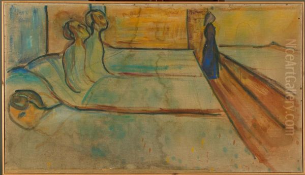 Hospital Ward Oil Painting by Edvard Munch