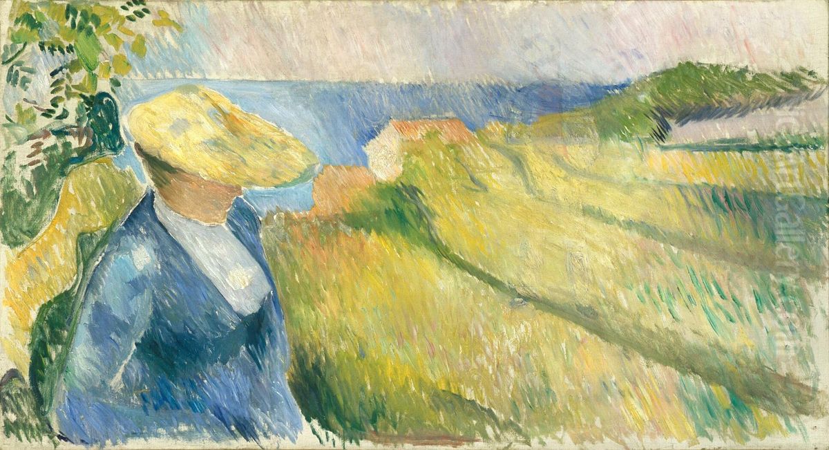 In Open Air Oil Painting by Edvard Munch