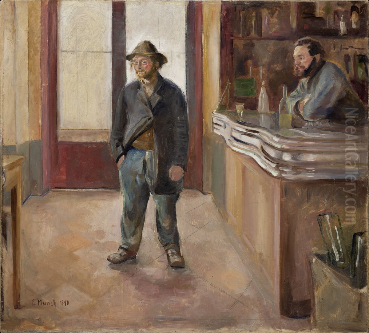 In der Schenke Oil Painting by Edvard Munch