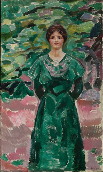 Ingeborg Kaurin (later Ingeborg Onsager) Oil Painting by Edvard Munch