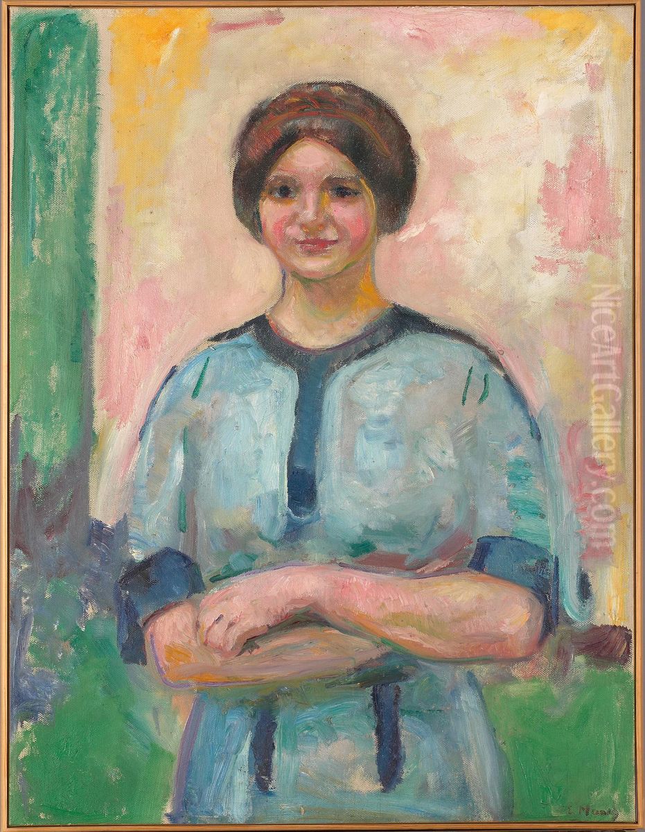 Ingeborg Kaurin Oil Painting by Edvard Munch