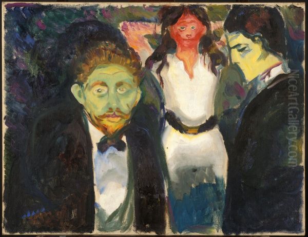 Jealousy Oil Painting by Edvard Munch