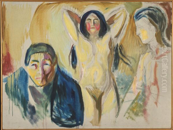 Jealousy Oil Painting by Edvard Munch