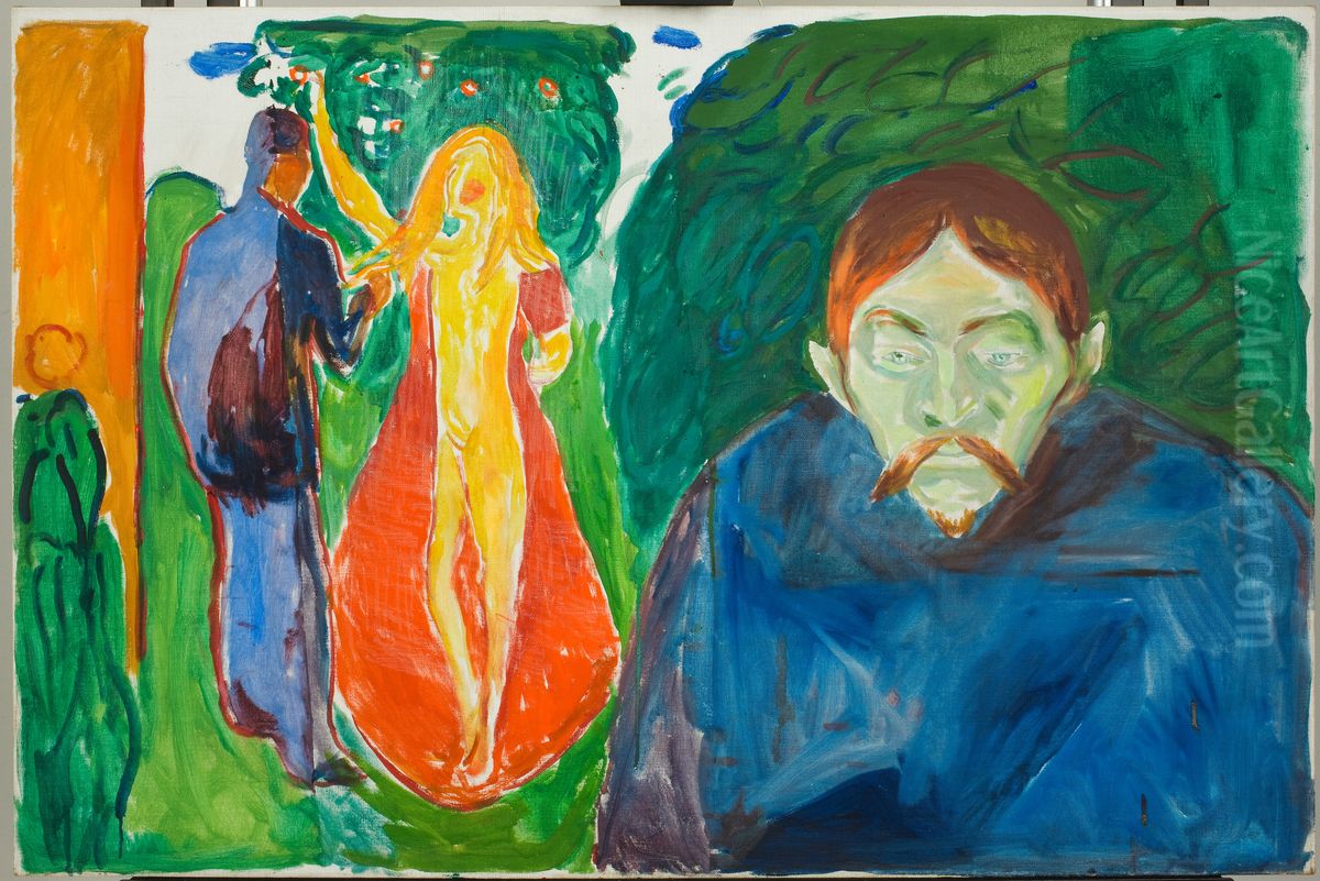 Jealousy Oil Painting by Edvard Munch Jealousy Oil Painting by Edvard Munch