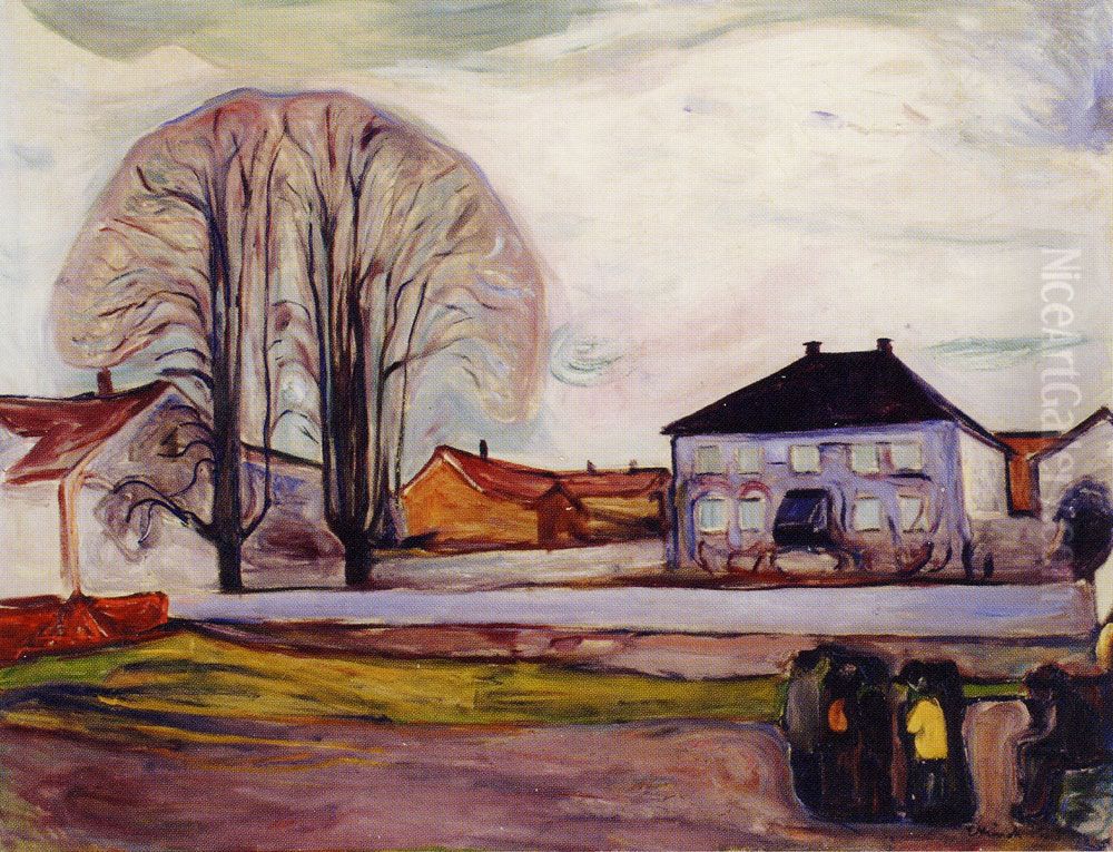 Klostergarten in Asgardstrand Oil Painting by Edvard Munch