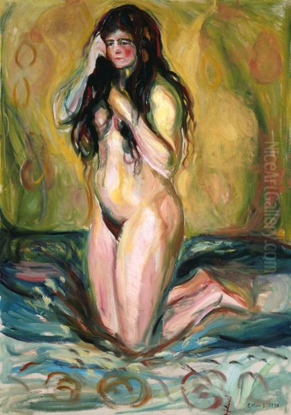 Female Nude (Anna) Oil Painting by Edvard Munch
