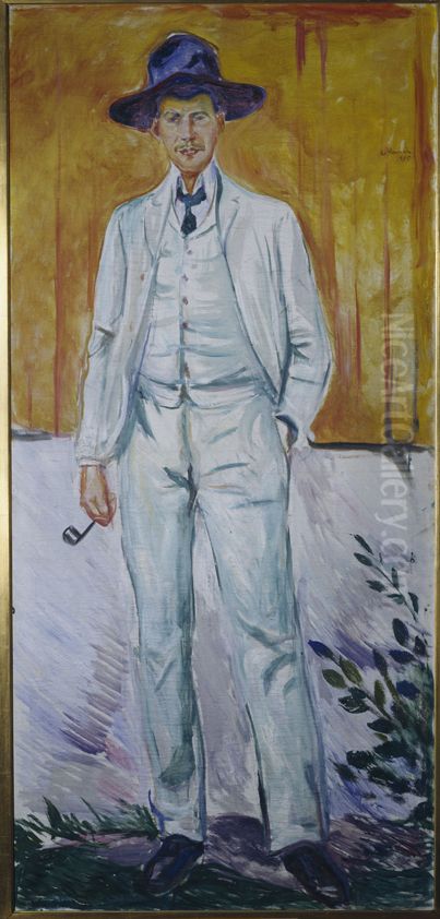 Portrait of the Painter Ludvig Karsten Oil Painting by Edvard Munch