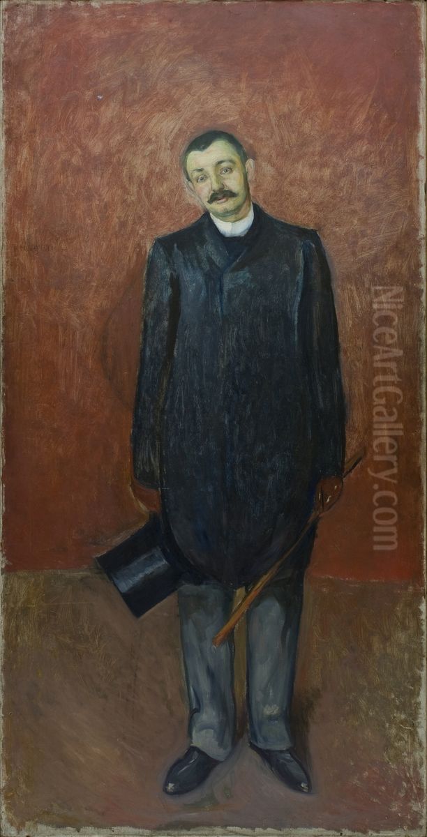 Portrett av advokat Ludvig Meyer Oil Painting by Edvard Munch