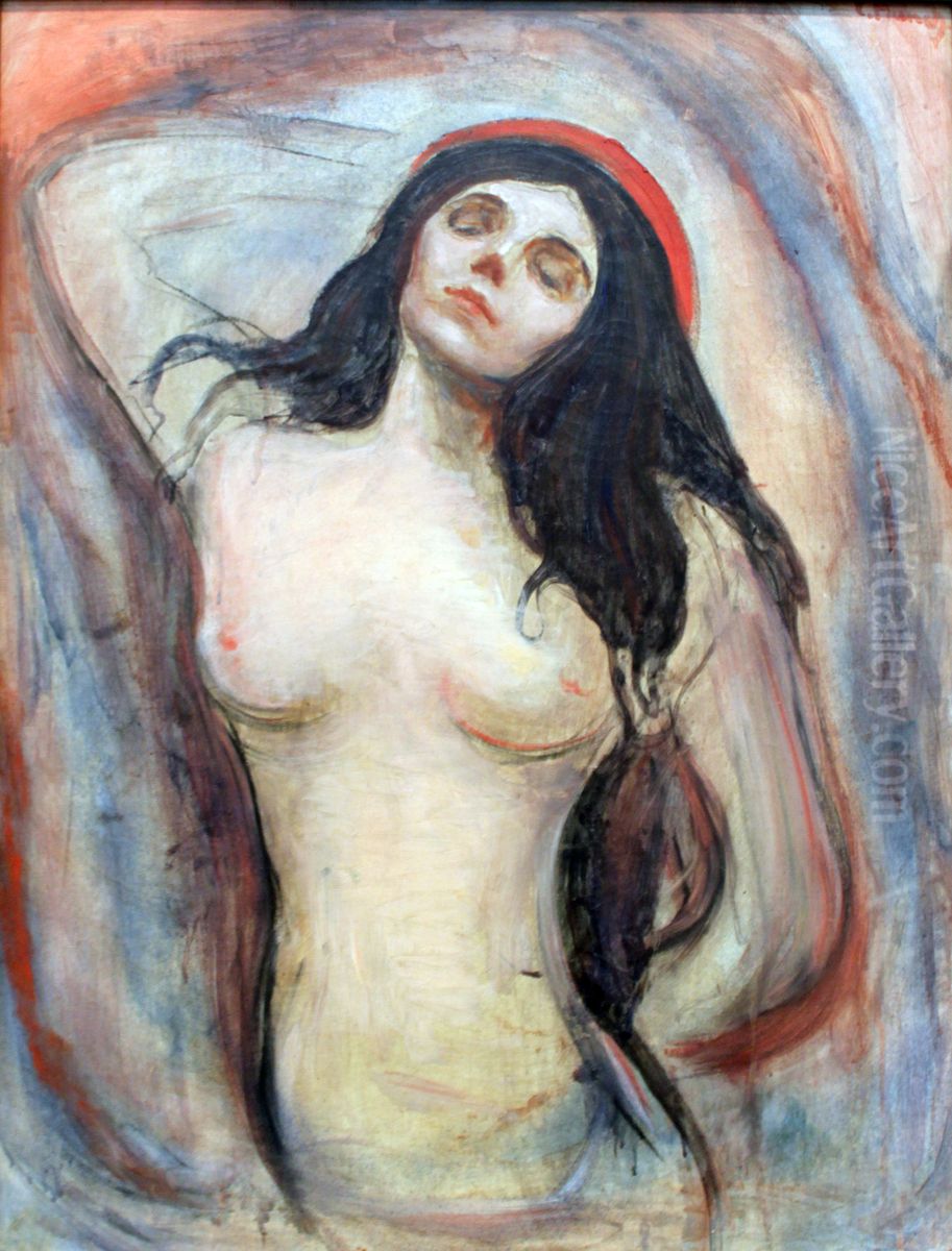 Madonna Oil Painting by Edvard Munch