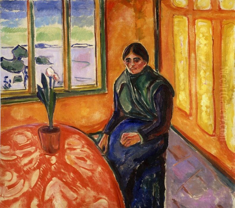 Melancholy Oil Painting by Edvard Munch
